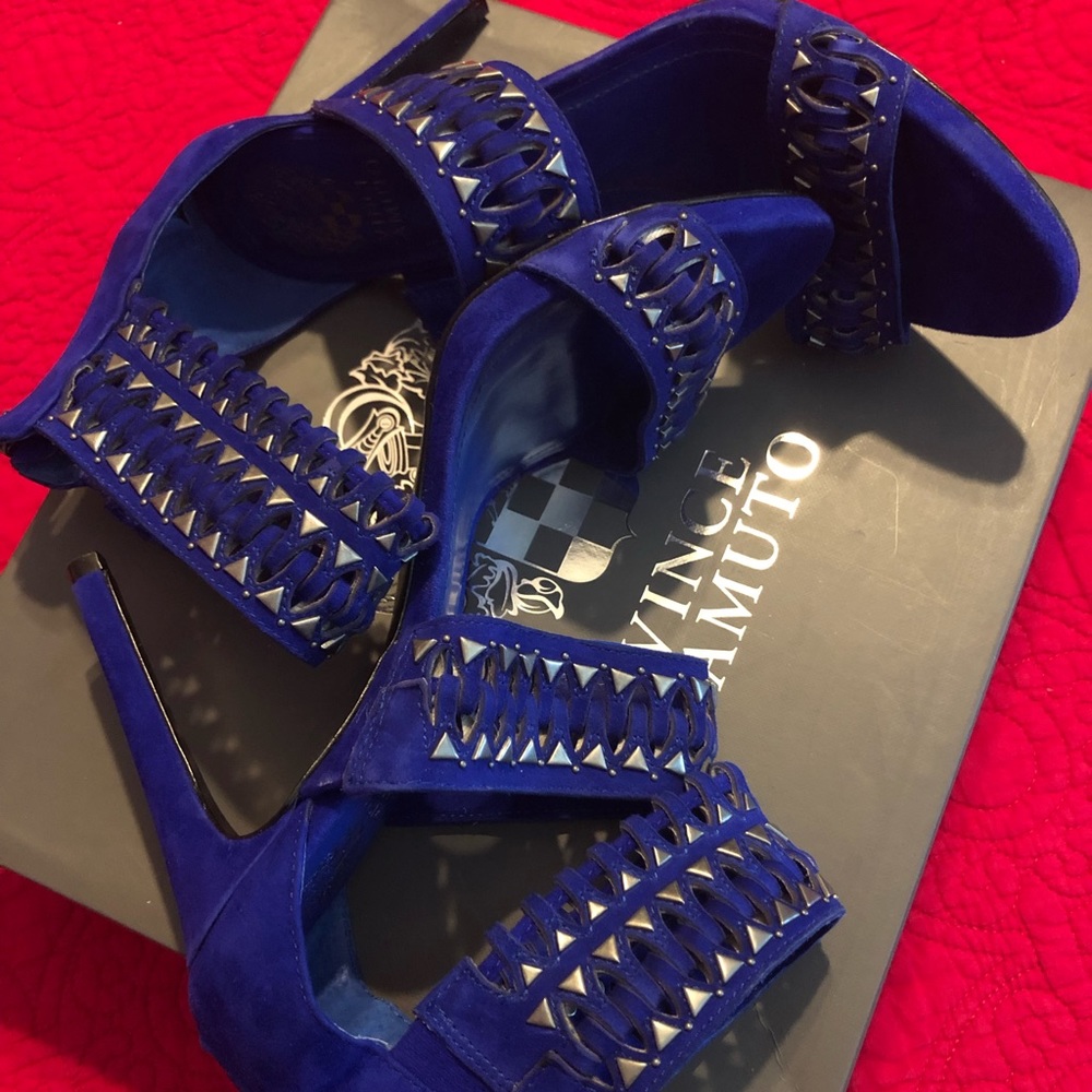 Cobalt Blue Vince Camuto True Suede Heels